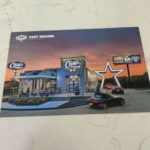 Official Raising Canes Post Malone 11x17 Double Sided Limited Edition Poster NEW